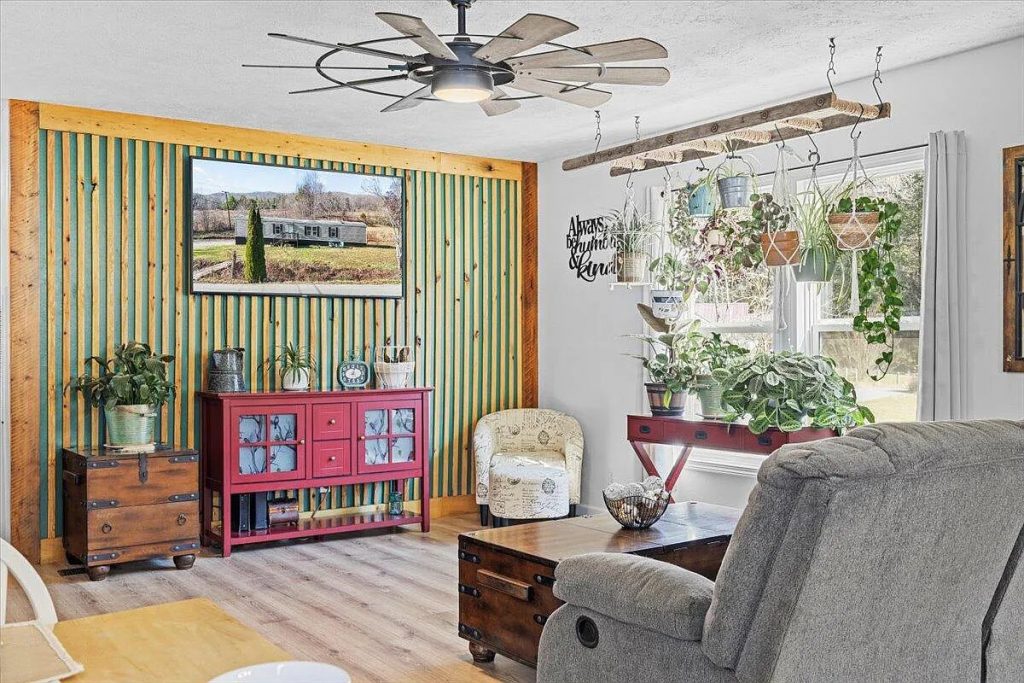 How to Decorate a Single Wide Mobile Home Living Room in Modern Rustic