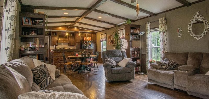Step Inside This Cozy Single Wide Mobile Home Interior Remodel