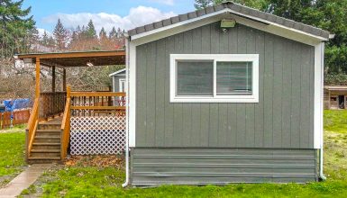 A Cozy Gray Single Wide Mobile Home Remodel That Wows Inside and Out