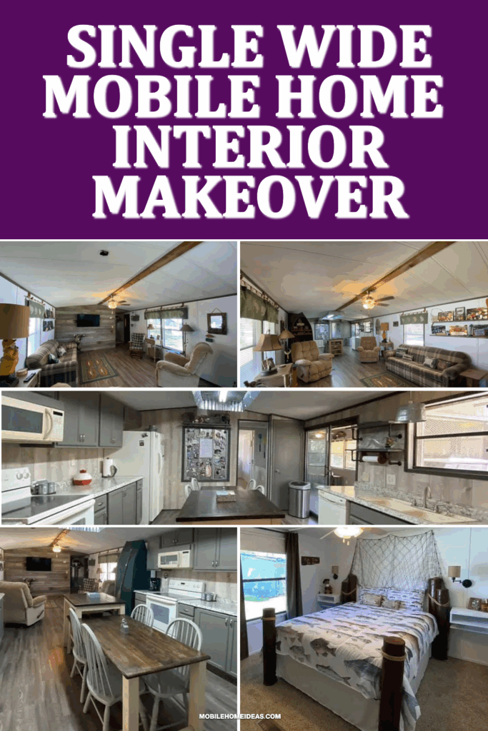 Inside a Rustic-Meets-Coastal Single Wide Mobile Home Interior Makeover