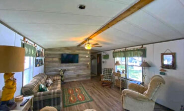 Inside a Rustic-Meets-Coastal Single Wide Mobile Home Interior Makeover