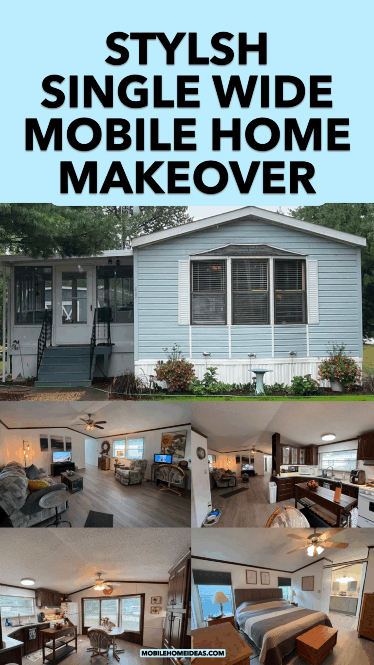 Inside a Cozy and Stylish Single Wide Mobile Home Makeover