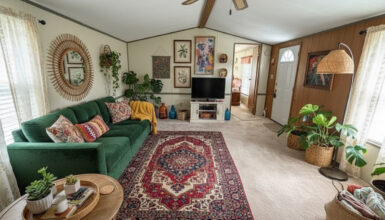 Single Wide Mobile Home Living Room Bohemian Decor Ideas