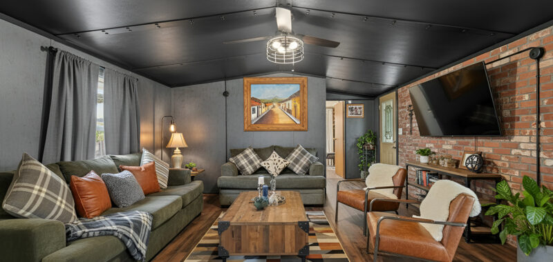 Industrial-Mobile-Home-Living-Room-Decor Ideas