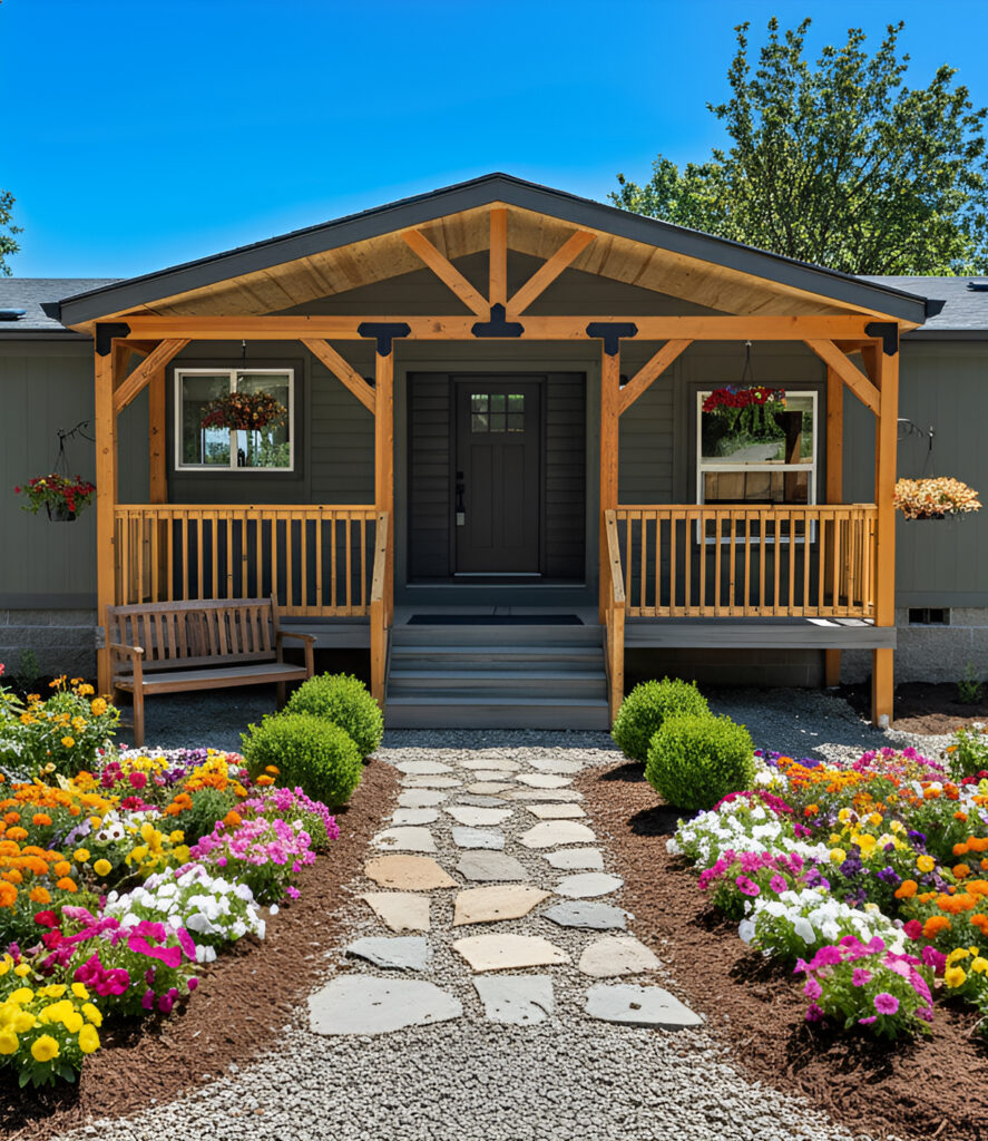 Mobile Home Porch Gardening