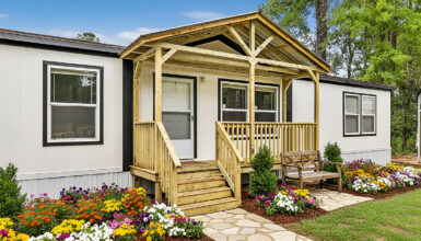 Mobile-Home-Porch-Gardening Design Ideas