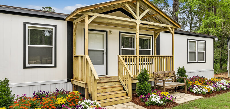 Mobile-Home-Porch-Gardening Design Ideas