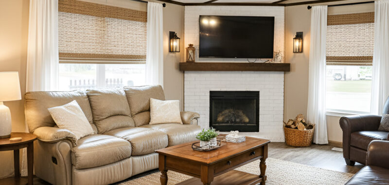 12 Smart Ways to Arrange Furniture in a Mobile Home Living Room With a Corner Fireplace