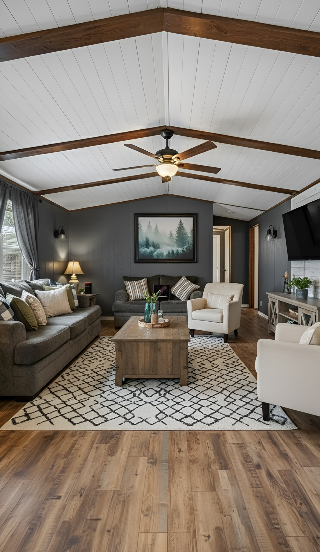 Single Wide Farmhouse Living Room Inspirations