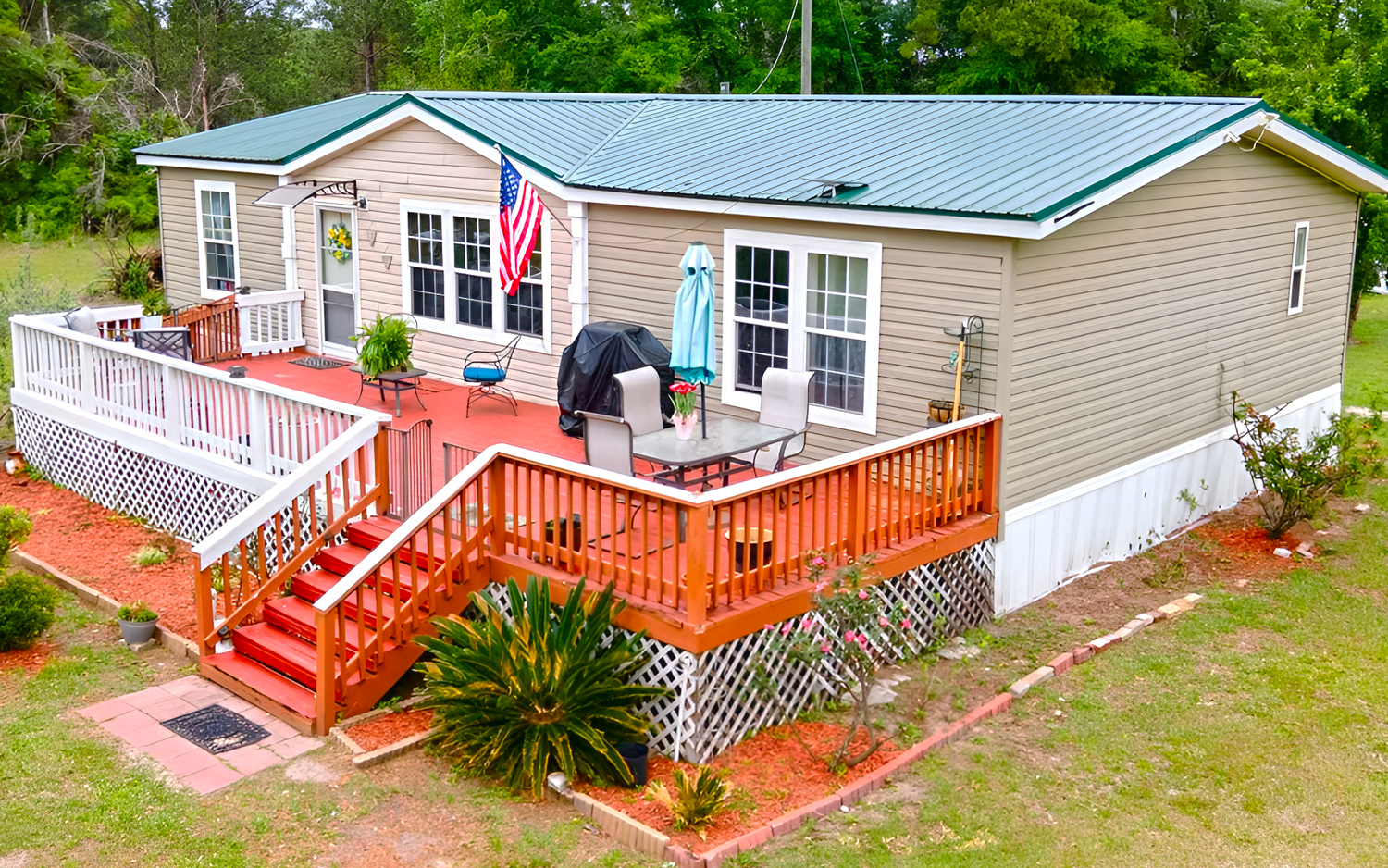 Double Wide Manufactured Home Exterior Makeover Ideas