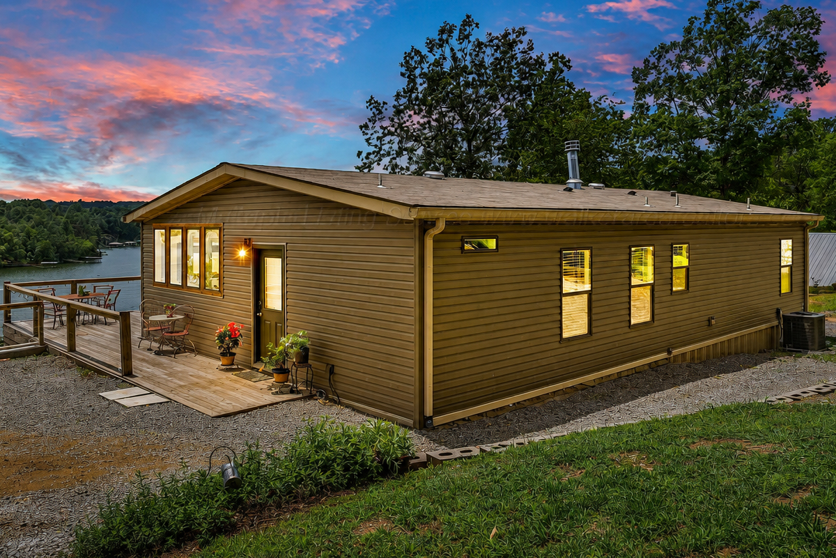 Double Wide Mobile Home Design That Feels Like a Lake House
