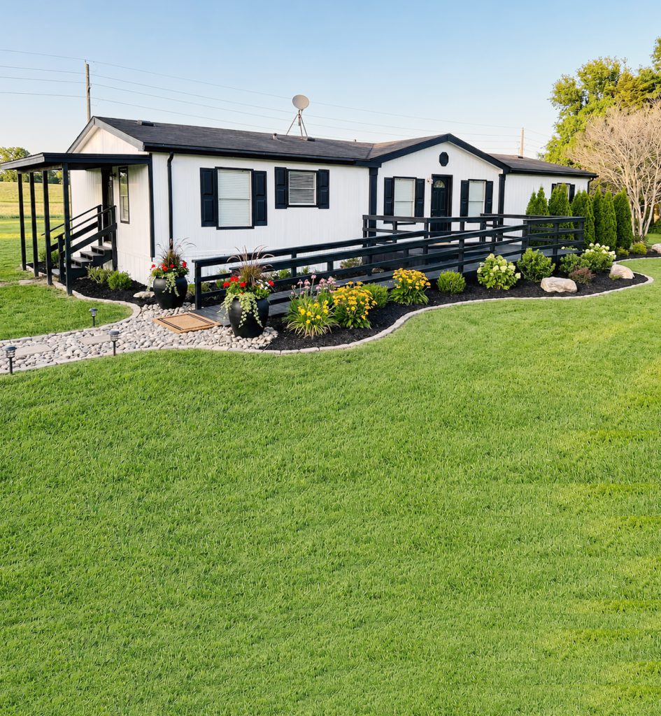 20 White and Black Mobile Home Exterior Ideas
