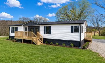 White and Black Mobile Home Exterior Ideas