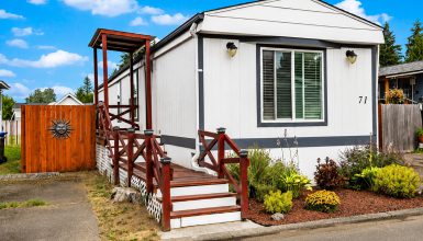White Mobile Home Exterior