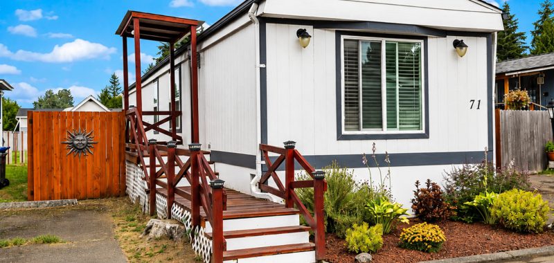 White Mobile Home Exterior