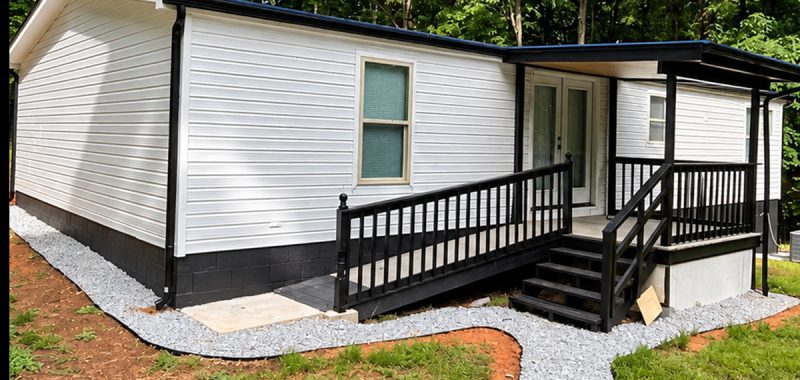 Black Mobile Home Porch Ideas