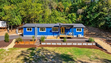 Gorgeous Blue Mobile Home