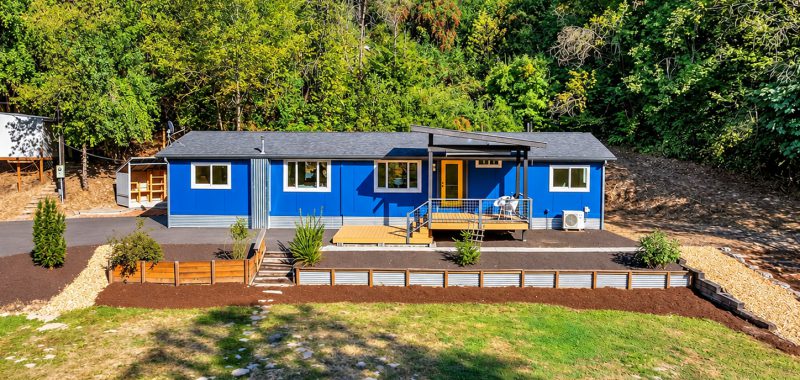 Gorgeous Blue Mobile Home