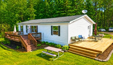 Lakefront Double-Wide Mobile Home With a Cozy Open Floor Plan