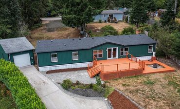 A Teal Double Wide Mobile Home Tour: From Bold Exterior to Bright Interior