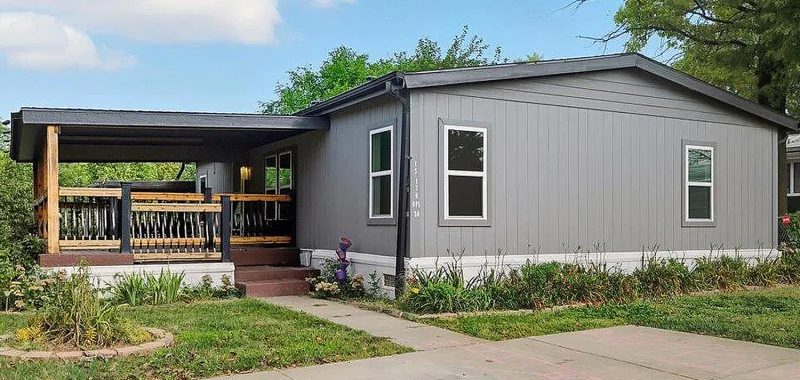 Double-Wide Mobile Home Porch